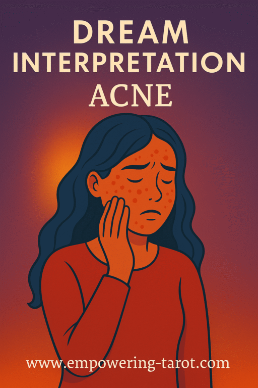a person touching the acne on their face, thinking about their skin condition. dream interpretation: explaining what it means if you're dreaming of having acne