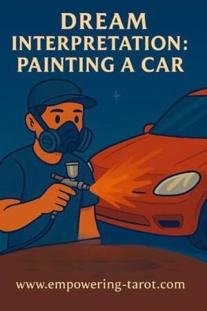 an illustration of a person painting or air brushing a car. what does it mean to dream of painting a car? spiritual dream interpretation.