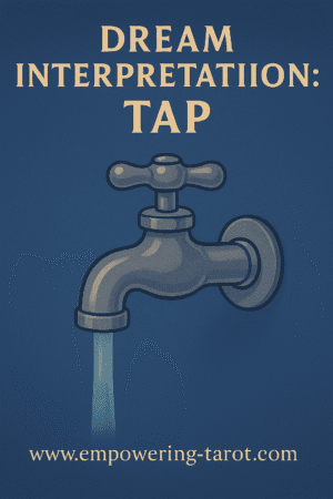 an illustration of a tap and water. what does it mean to dream of a tap or faucet? spiritual dream interpretation.