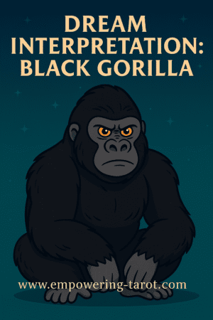 an illustration of a black gorilla. what does it mean to dream of a black gorilla? an article on the spiritual interpretation of dreams of a black gorilla.