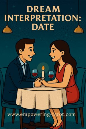 an illustration of a man and a woman having a date. what does it mean to dream of a date? illustrating an article on the spiritual meaning of dreaming of a date.