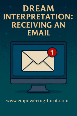 an illustration of a computer monitor showing one unread email. what does it mean to dream of an email? an article on the spiritual interpretation of dreaming of receiving an email.