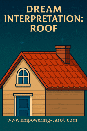 an image of a house with a red roof. what does it mean to dream of a roof? illustrating an article about the spiritual dream interpretation of the symbol roof.