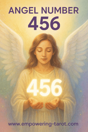 an image of an angel holding a floating 456. what does angel number 456 mean? article about the spiritual meaning of angel number 456.