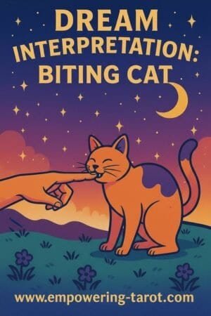 an illustration of a cat biting a person in the finger. what does it mean to dream of being bitten by a cat? an article on the spiritual meaning of biting cats in dreams.