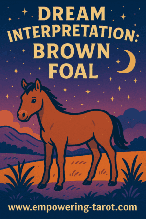 an illustration of a black foal. what does it mean to see a brown foal in a dream? what does it mean to dream of a brown foal? an article on the spiritual meaning of dreaming of brown foals.