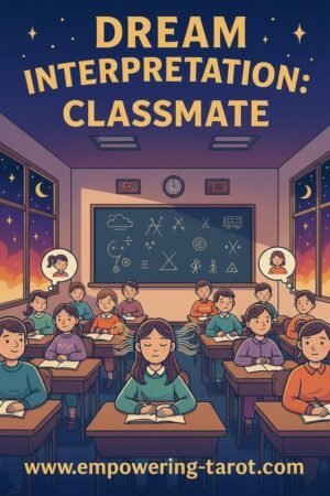 an illustration of children sitting in class in school. what does it mean to dream of a classmate? an article on the spiritual meaning of classmates in dreams.