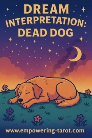 an illustration of a dead dog. what does it mean to dream of dead dogs? an article on the spiritual meaning of dead dogs in dreams.