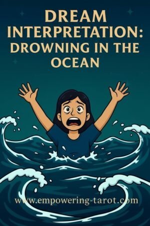 an illustration of a person drowning in the ocean. what does it mean to dream of drowning in the ocean? an article on the spiritual meaning of dreaming to drown in the ocean or sea.