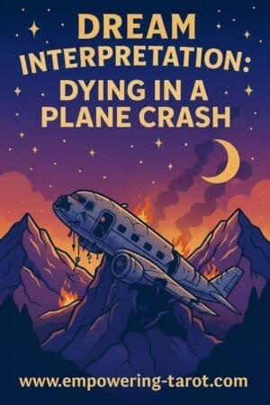 an illustration of a crashed and burning airplane. what does it mean to dream of dying in a plane crash? an article on the spiritual meaning of dreams of dying in a plane accident.