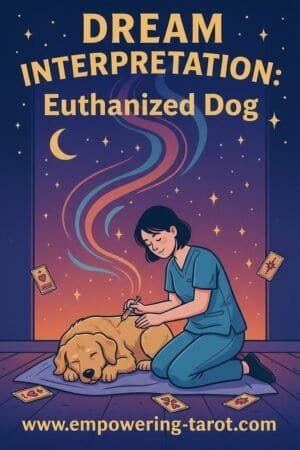 an illustration of a vet euthanizing a dog. what does it mean to dream of putting a dog to sleep? an article on the spiritual meaning of euthanizing dogs in dreams.