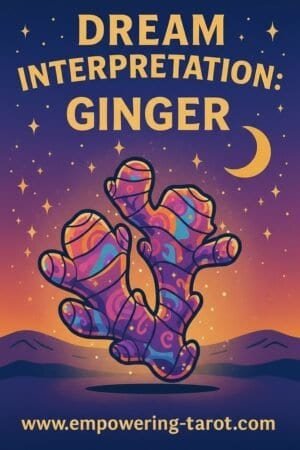 an illustration of ginger. what does it mean to dream of ginger? an article on the spiritual meaning of ginger in dreams.