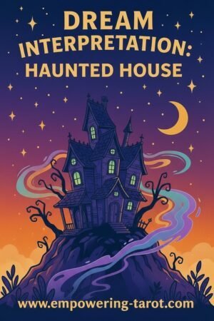 an illustration of a haunted house. what does it mean to dream of a haunted house? an article on the spiritual interpretation of haunted houses in dreams.