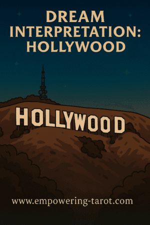 an illustration of hollywood. what does it mean to dream of hollywood? an article on the spiritual meaning of hollywood in dreams.