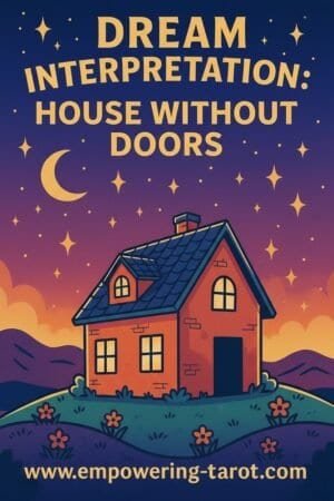 an illustration of a house without a door. what does it mean to dream of a house without doors? an article on the spiritual meaning of a house without doors in a dream.