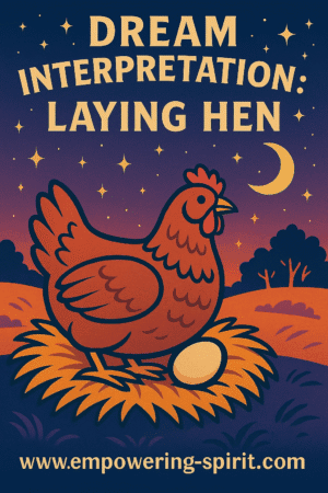 an illustration of an egg laying hen. what does it mean to dream of an egglaying hen? an article on the spiritual meaning of encountering an egglaying hen in a dream.