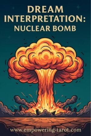 an illustration of a nuclear explosion. what does it mean to dream of a nuclear bomb? an article on the spiritual meaning of dreams of nuclear bombs.
