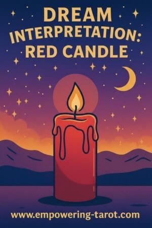 an illustration of a red candle. what does it mean to dream of a red candle? an article on the spiritual meaning of red candles in dreams.