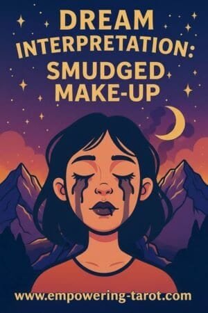 an illustration of a woman with smudged mascara. what does it mean to dream of smudged make-up? an article on the spiritual meaning of smudged make-up in dreams.