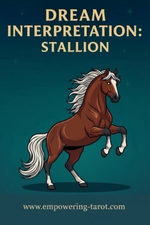 an illustration of a stallion. what does it mean to dream of a stallion? an article on the spiritual meaning of dreams of a stallion.