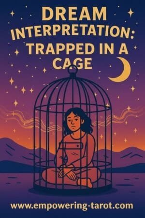 an illustration of a person in a cage. what does it mean to dream of being trapped in a cage? an article on the spiritual meaning of being locked up in a cage in a dream.