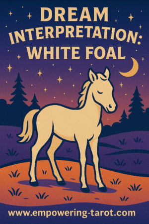 an illustration of a white foal. what does it mean to see a white foal in a dream? what does it mean to dream of a white foal? an article on the spiritual meaning of seeing a white foal in a dream.