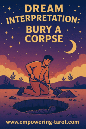 an illustration of a person digging a hole to hide a body in it. what does it mean to dream of burying a dead body? an article on the spiritual meaning of burying a corpse in a dream.