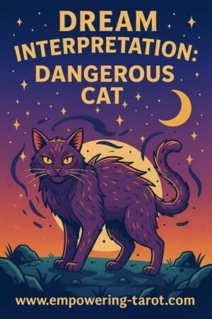 an illustration of an evil and dangerous cat. what does it mean to encounter a dangerous cat in a dream? an article on the spiritual meaning of dangerous cats in dreams.