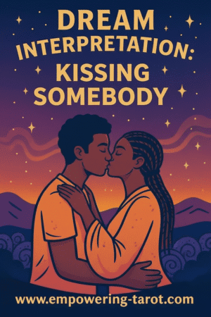 an illustration of two people kissing each other. what does it mean to dream of kissing somebody? an article on the spiritual meaning of kissing somebody in a dream.