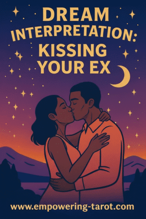 an illustration of two people kissing each other. what does it mean to dream of kissing your ex? an article on the spiritual meaning of kissing your ex in a dream.