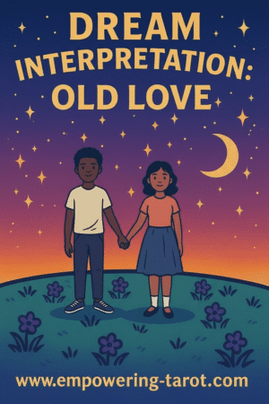 an illustration of a young couple holding hands. what does it mean to dream of your old love? an article on the spiritual meaning of seeing an old love in dreams.