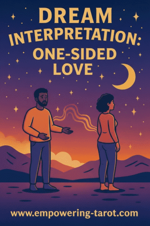 an illustration of a man reaching out to a woman, but she turns her back on him. what does it mean to dream of one-sided love? an article on the spiritual meaning of one sided love in dreams.