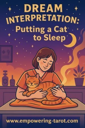 an illustration of a vet euthanizing a cat. what does it mean to dream of having your cat put to sleep? an article on the spiritual meaning of putting a cat to sleep in a dream.