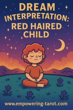 an illustration of a child with red hair. what does it mean to dream of a red haired child? what does it mean to dream of a ginger child? an article on the spiritual meaning of children with red hair in dreams.