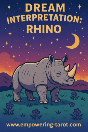 an illustration of a rhino. what does it mean to see a rhino in a dream? an article on the spiritual meaning of rhenos in dreams.