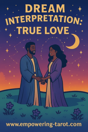 an illustration of a couple holding hands. what does it mean to dream of true love? an article on the spiritual meaning of encountering true love in a dream.