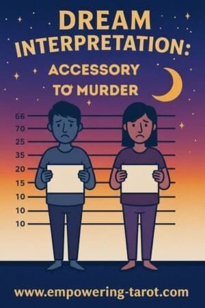an illustration of two people lining up for mugshots at a police station. what does it mean to dream of accessory to murder? an article on the spiritual meaning of accessory to murder in dreams
