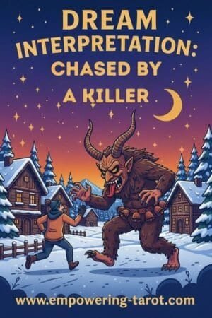 an illustration of a person being threatened by a killer. what does it mean to dream about being chased by a killer? an article on the spiritual meaning of being chased by a killer in dreams