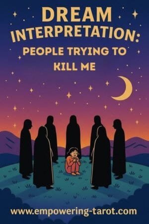 an illustration of killers and murderers forming a circle around a person, attempting to kill them. what does it mean to dream of people trying to kill me? an article on the spiritual meaning of people trying to kill a person in a dream