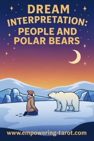 an illustration of a person facing a polar bear. what does it mean to dream of a polar bear? an article on the spiritual meaning of polar bears in dreams